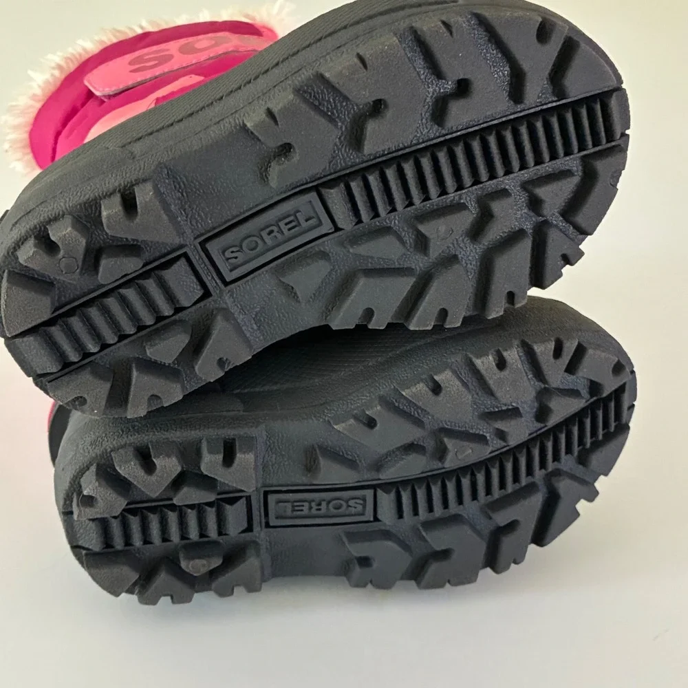 Sorel Kids Size 8 Snow Commander Pink Snow Waterproof Winter Boots NC1960-652